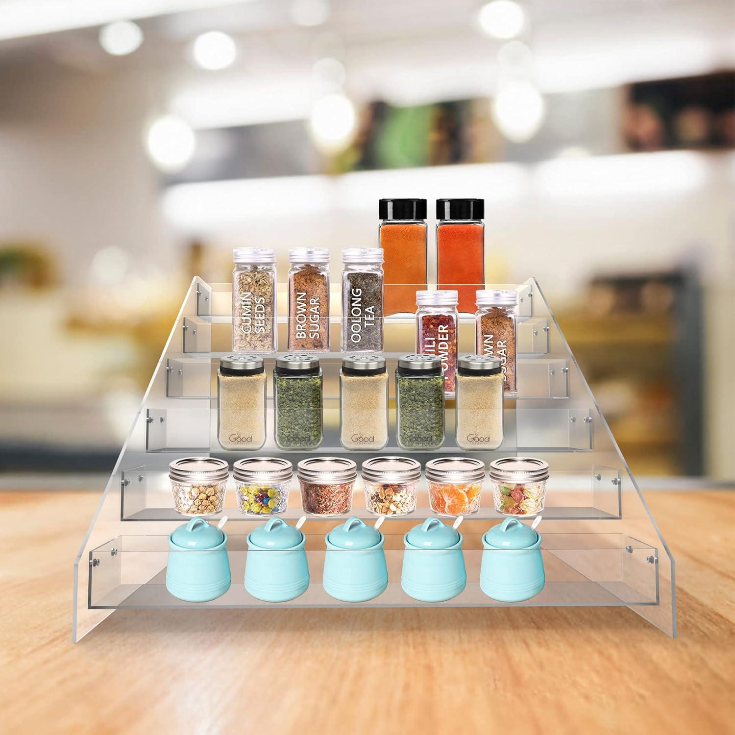 Organizador de Especias WUIVIUT Acrílico 3 Niveles 30.99x13.5x24.13cm