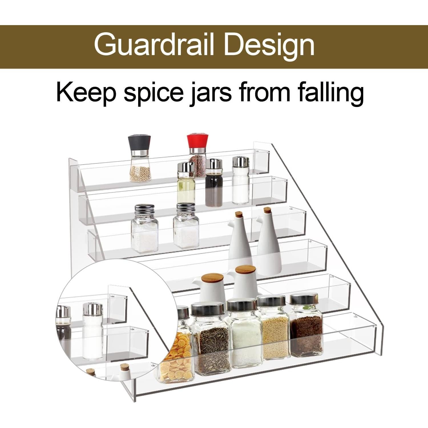 Organizador de Especias WUIVIUT Acrílico 3 Niveles 30.99x13.5x24.13cm