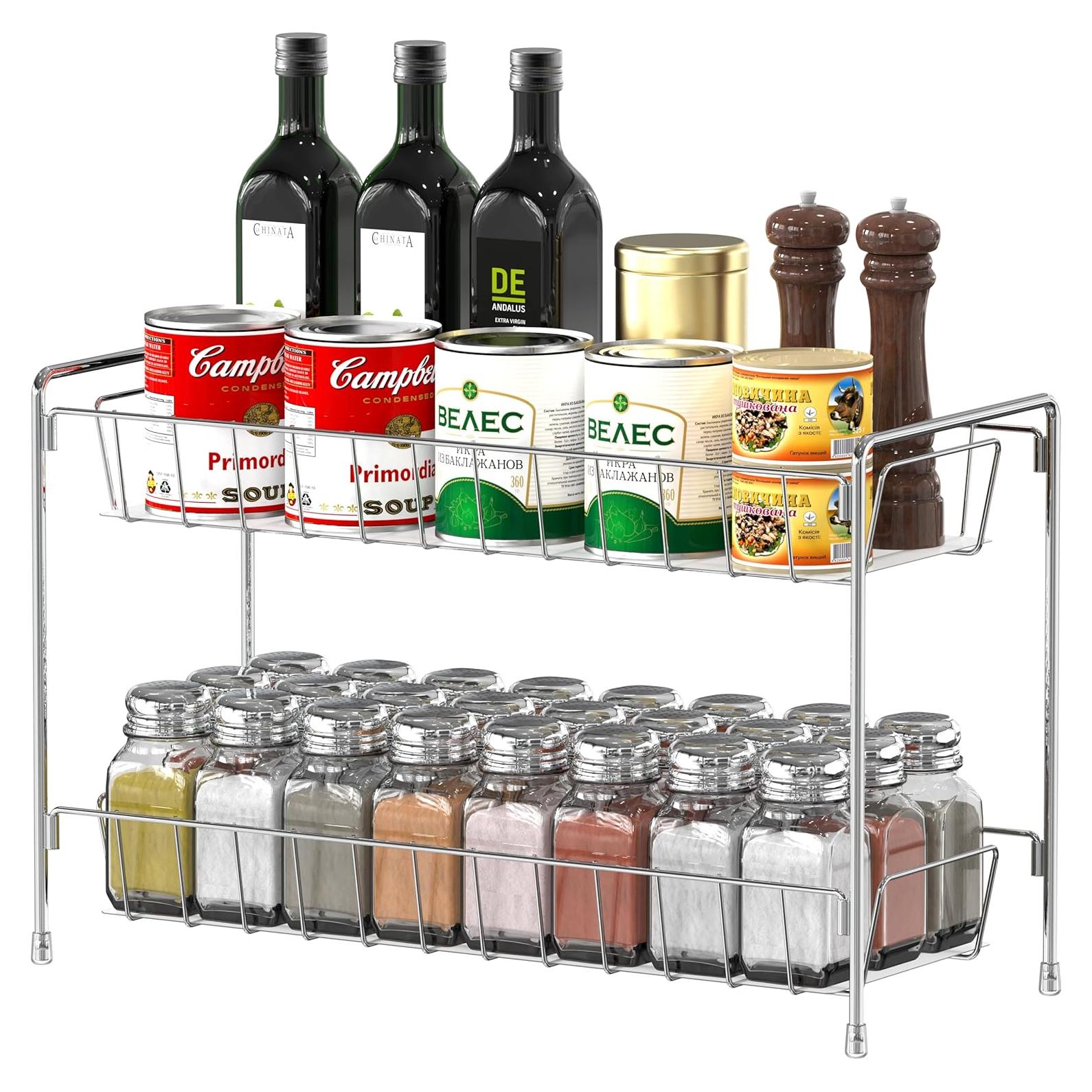 Organizador de Especias 2 Niveles Simple Houseware Cromo