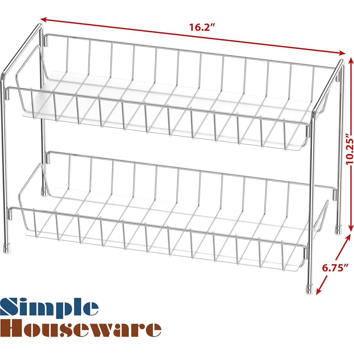 Organizador de Especias 2 Niveles Simple Houseware Cromo