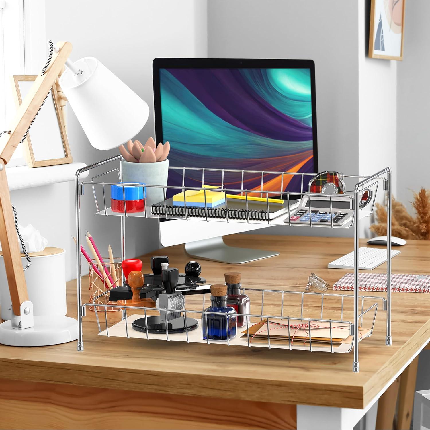 Organizador de Especias 2 Niveles Simple Houseware Cromo