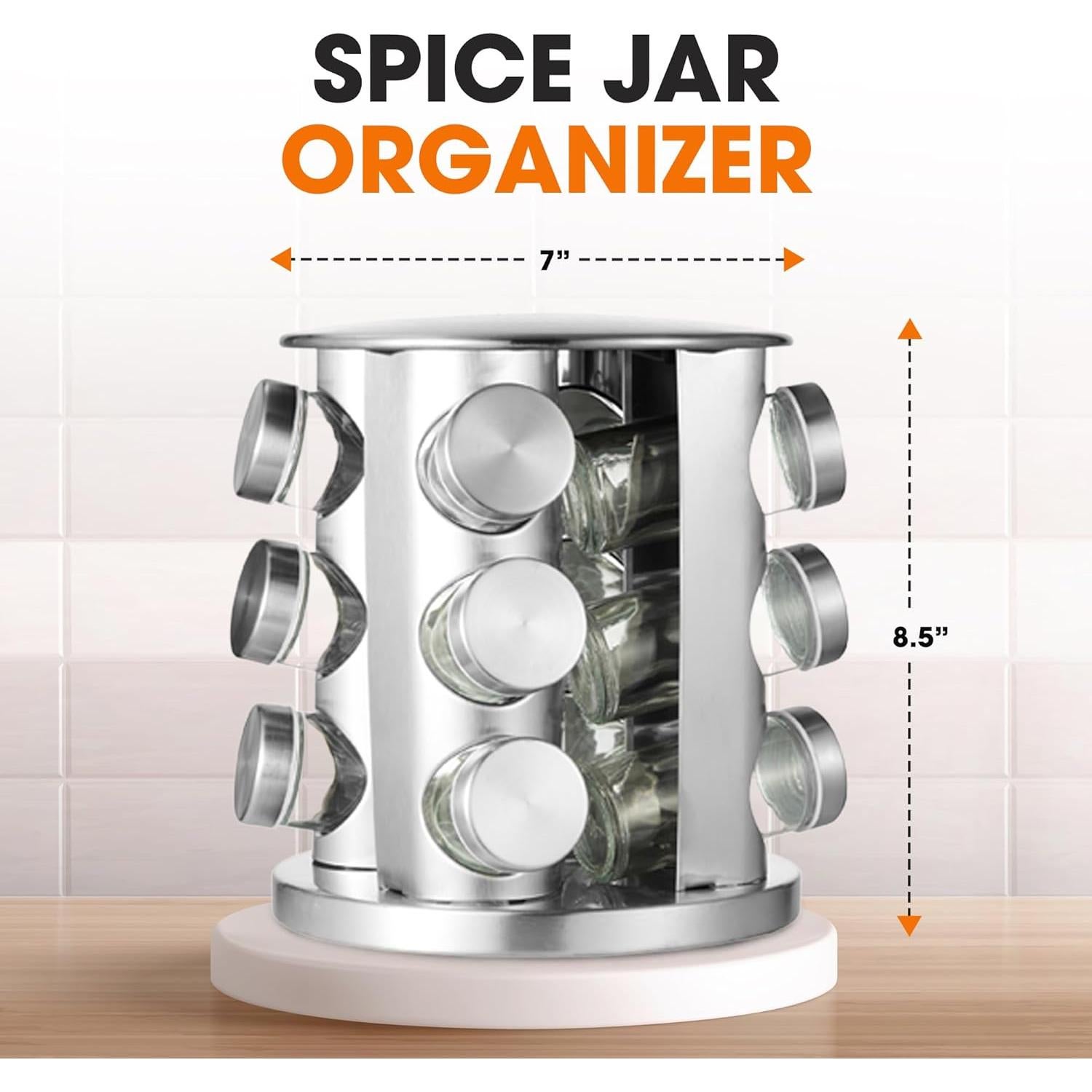 Soporte Giratorio para Especias Cheer Collection 12 Tarros
