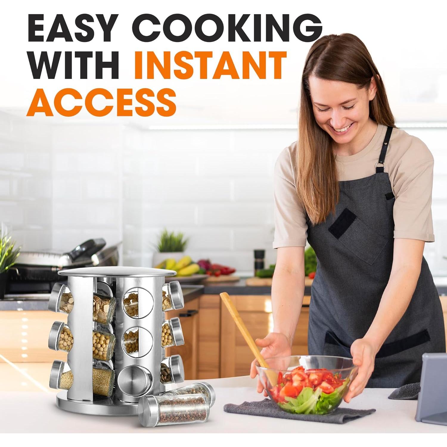 Soporte Giratorio para Especias Cheer Collection 12 Tarros