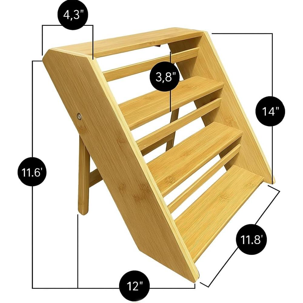 Organizador de especias Sholramo de bambú 3 niveles 30x30 cm