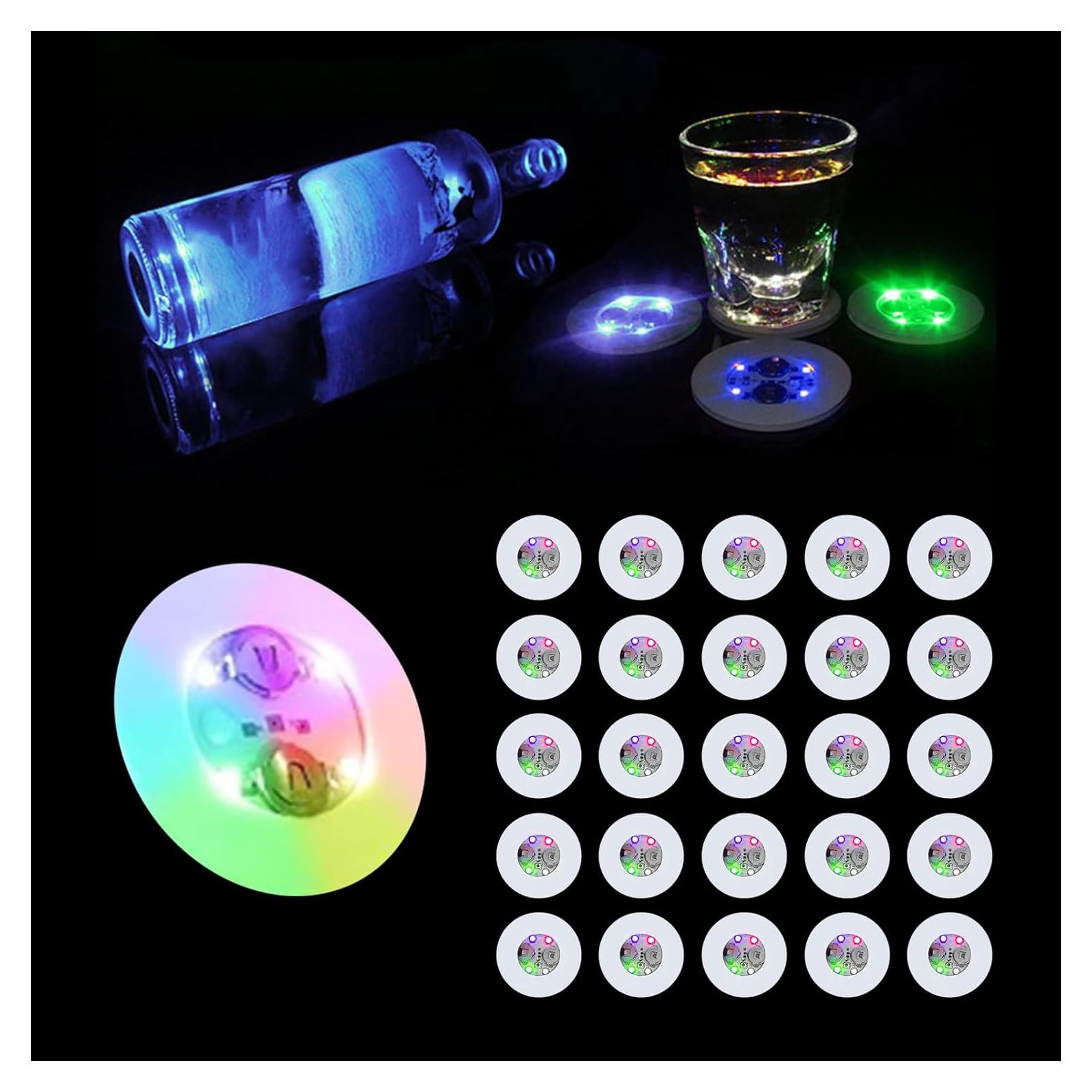 Posavasos LED AUSTUFF 25 Pcs Iluminados Multicolor