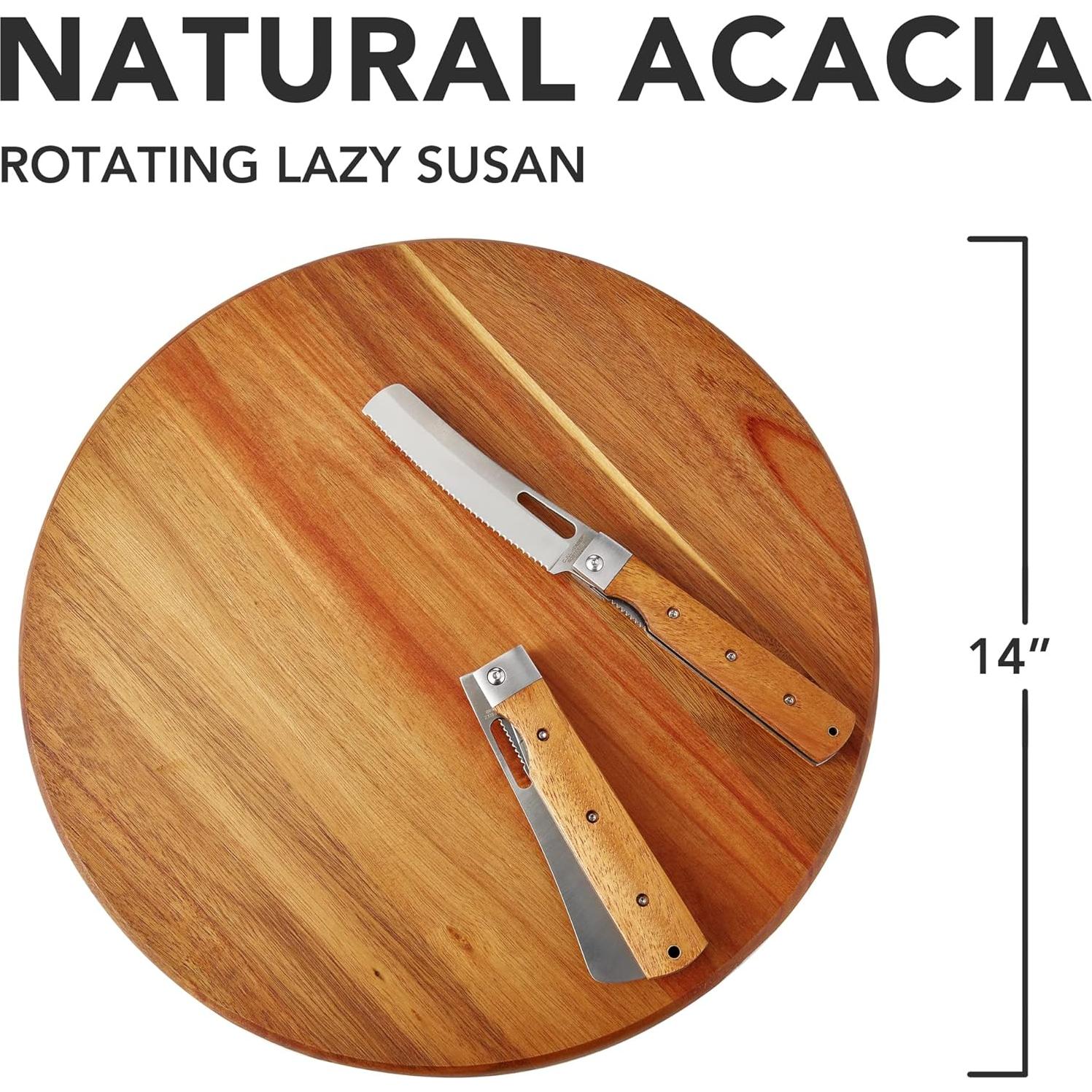 Lazy Susan de Madera de Acacia Oridom 35,56 cm Organizador