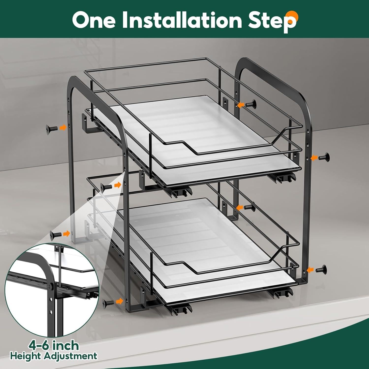 Organizador de Especias AHOMSEL 2 Niveles Metal 17,78 cm
