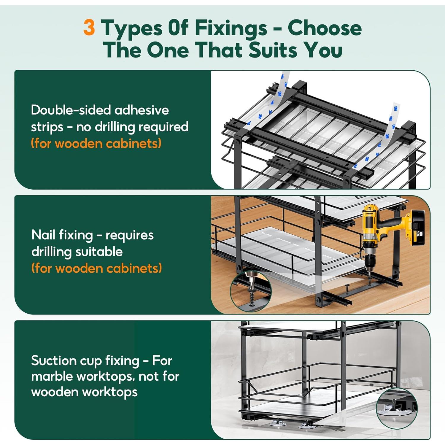 Organizador de Especias AHOMSEL 2 Niveles Metal 17,78 cm