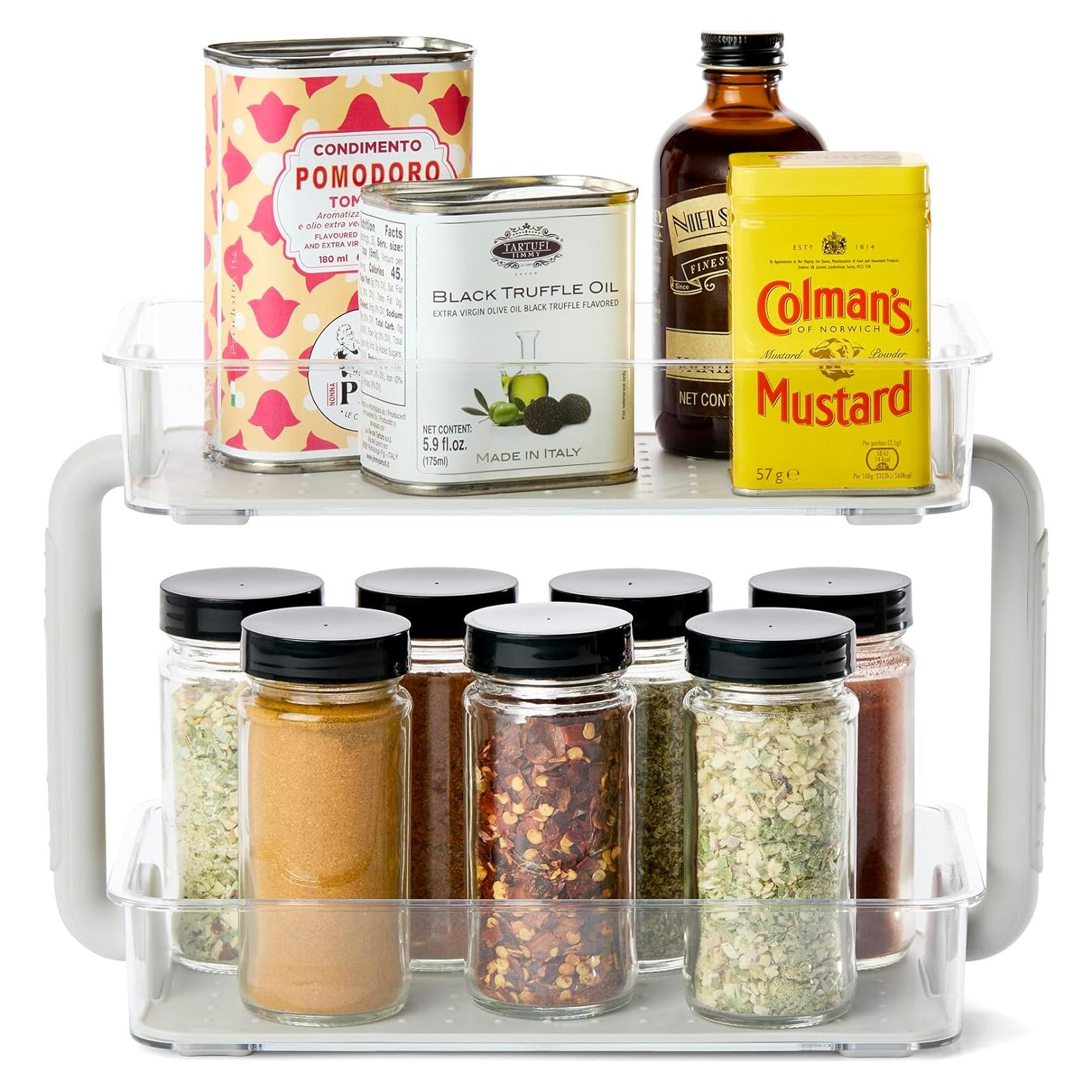 Organizador de Especias Madesmart 2 Niveles Gris 181g