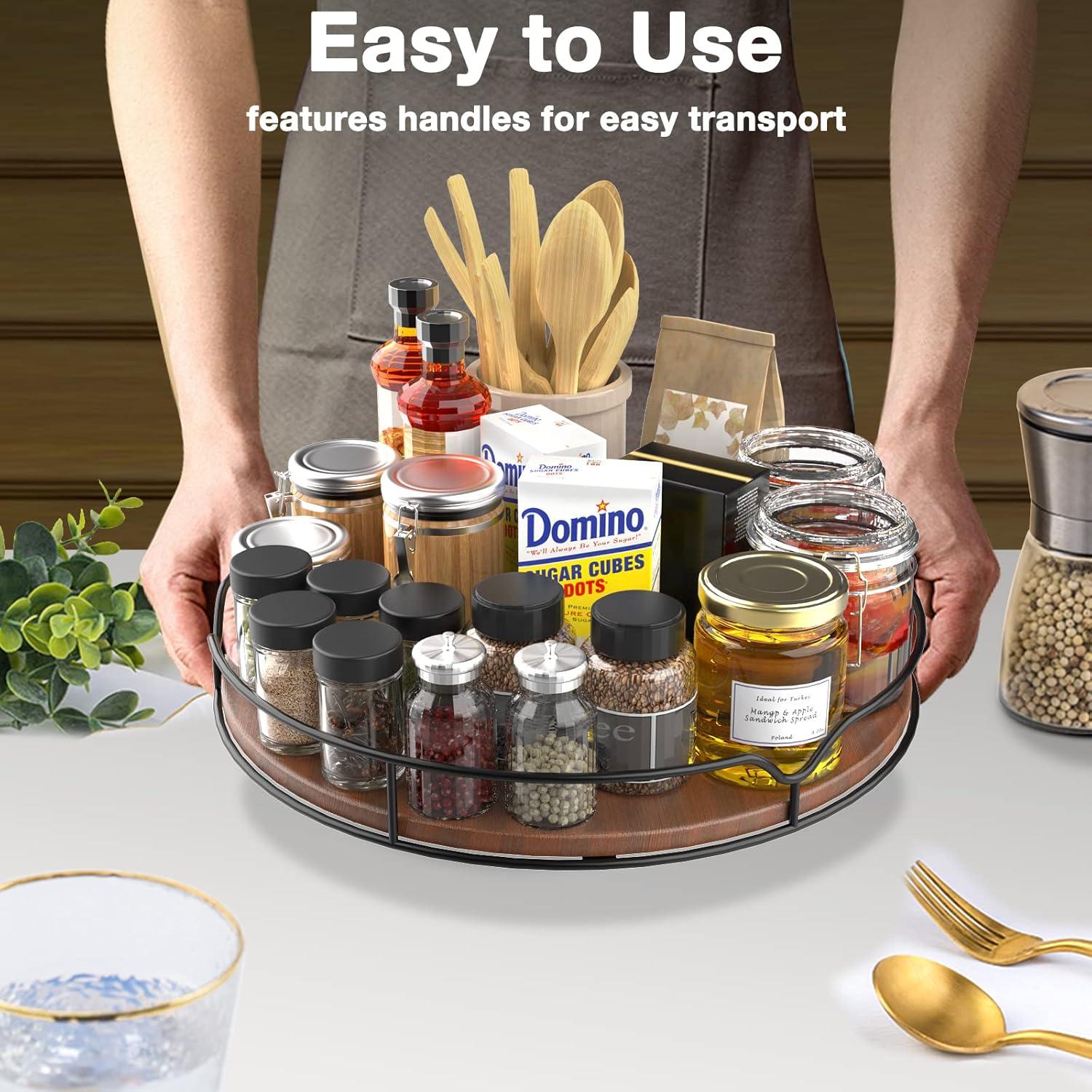 Organizador Giratorio Lazy Susan AXTEE 30,48 cm Marrón