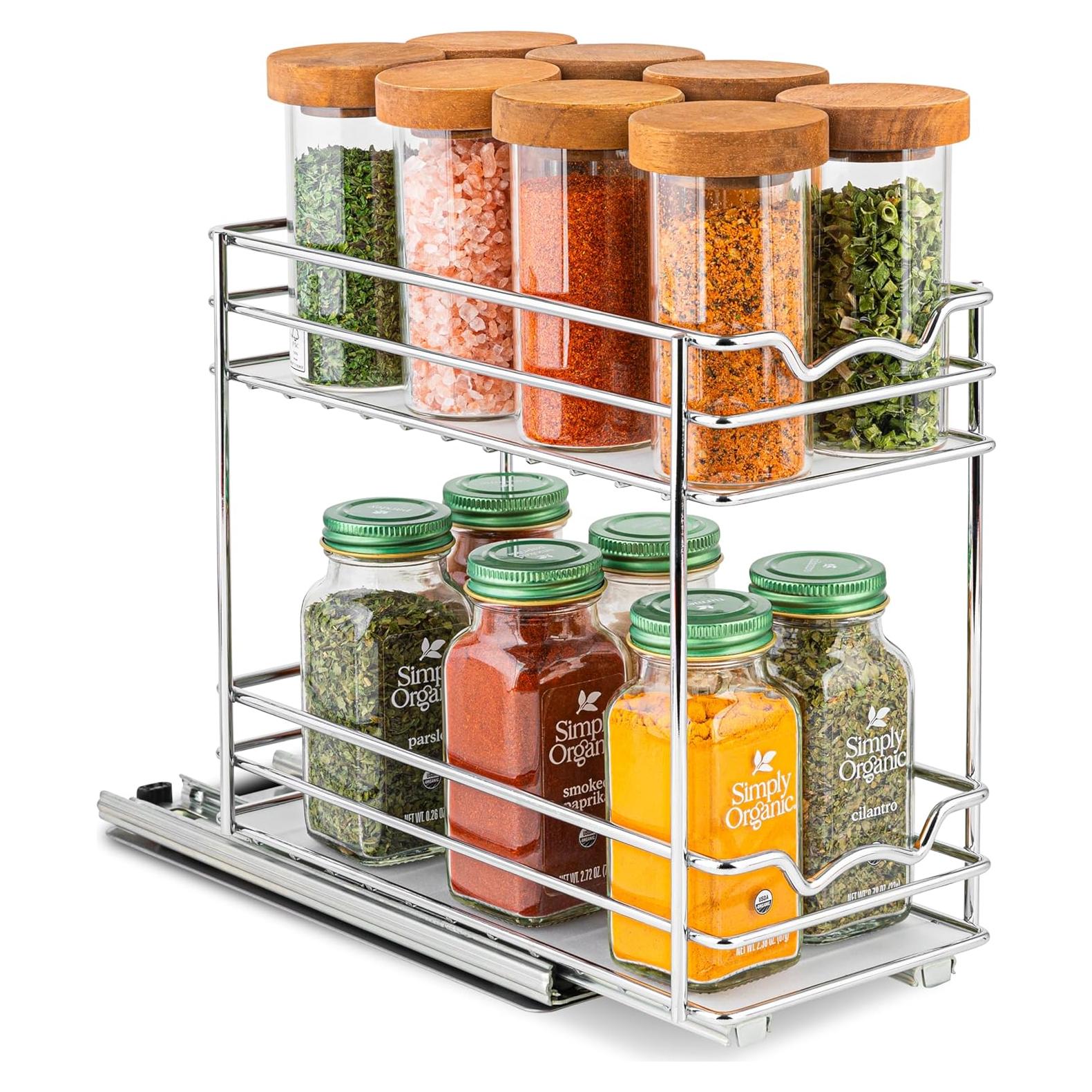 Estante Extraíble para Especias HOLDN STORAGE Cromo 11,43 cm