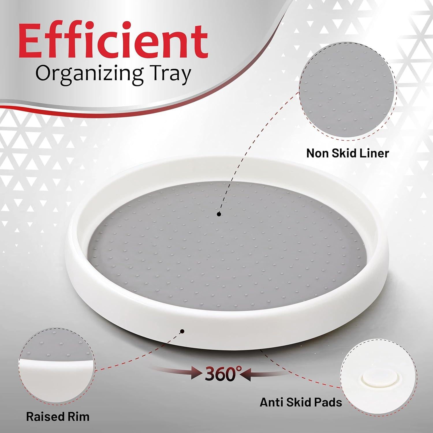 Gira Lazy Susan Antideslizante RamPro 25,4 cm Blanca