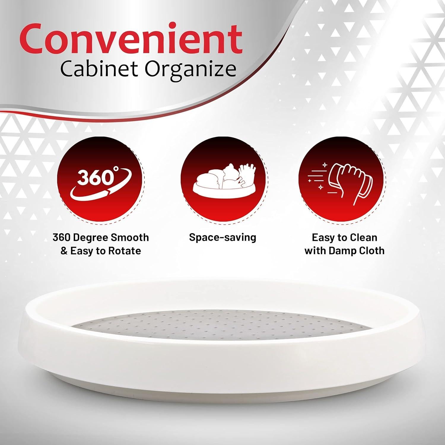 Gira Lazy Susan Antideslizante RamPro 25,4 cm Blanca