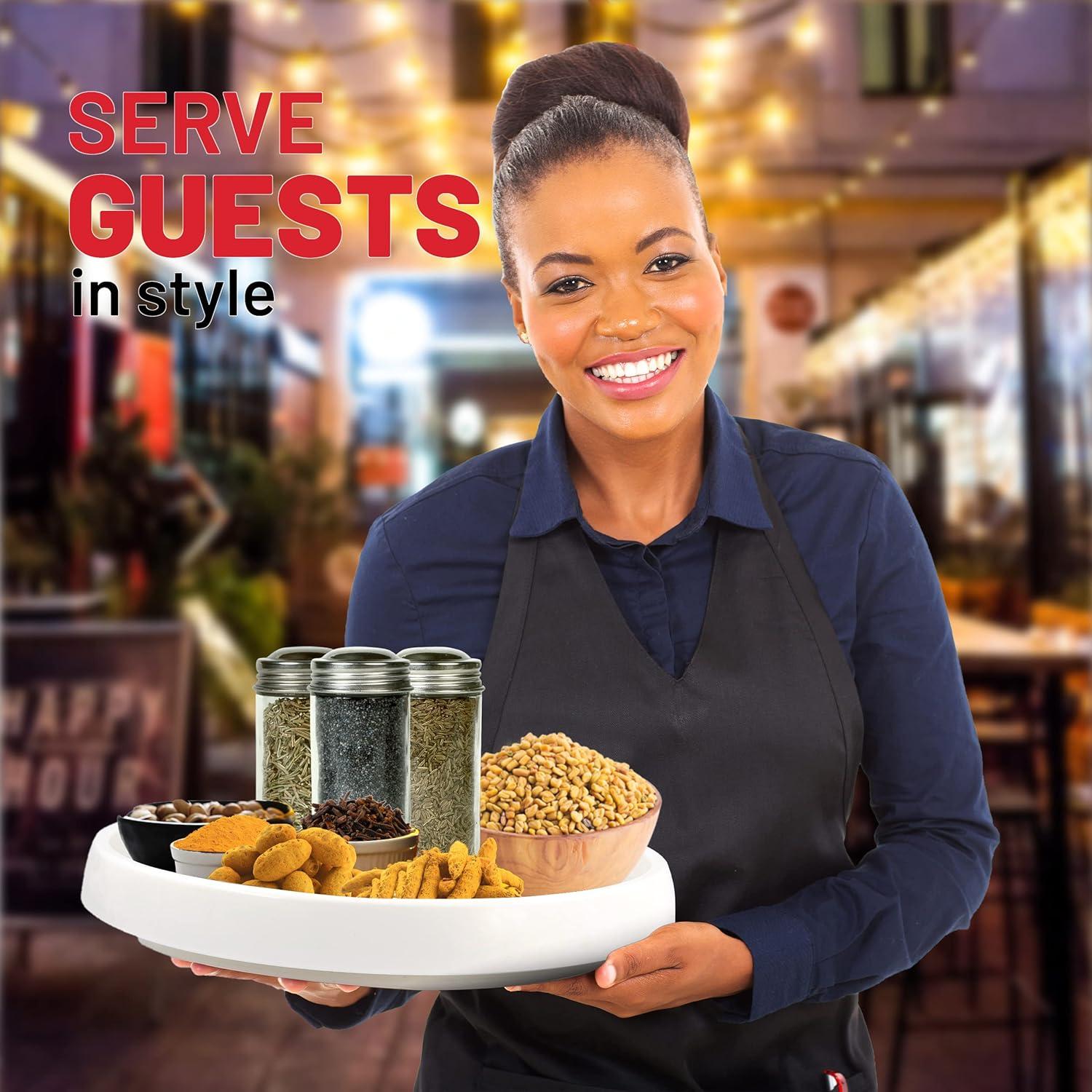 Gira Lazy Susan Antideslizante RamPro 25,4 cm Blanca