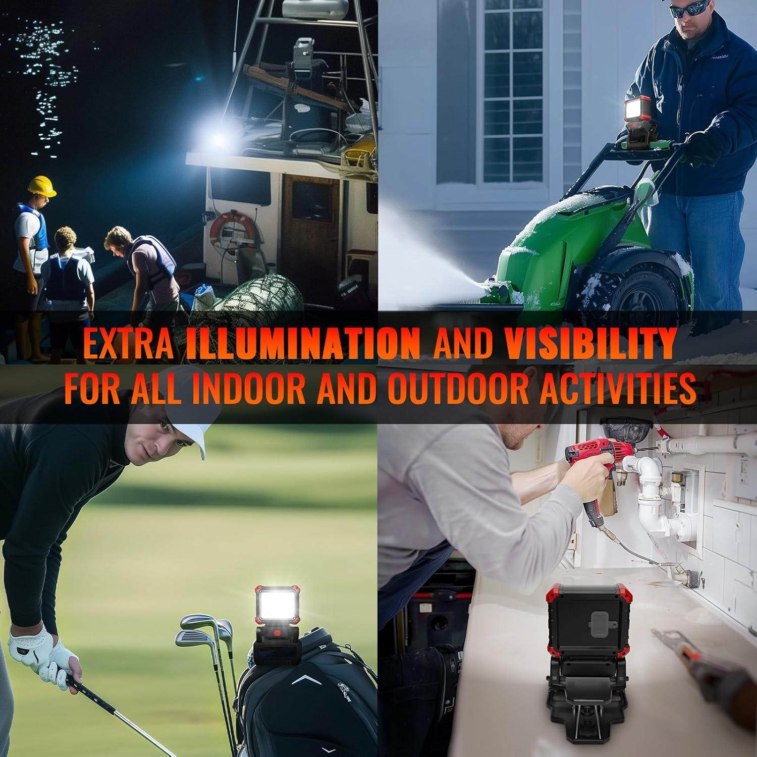 Luz de Trabajo LED Recargable Easymaxx 2100LM Magnética