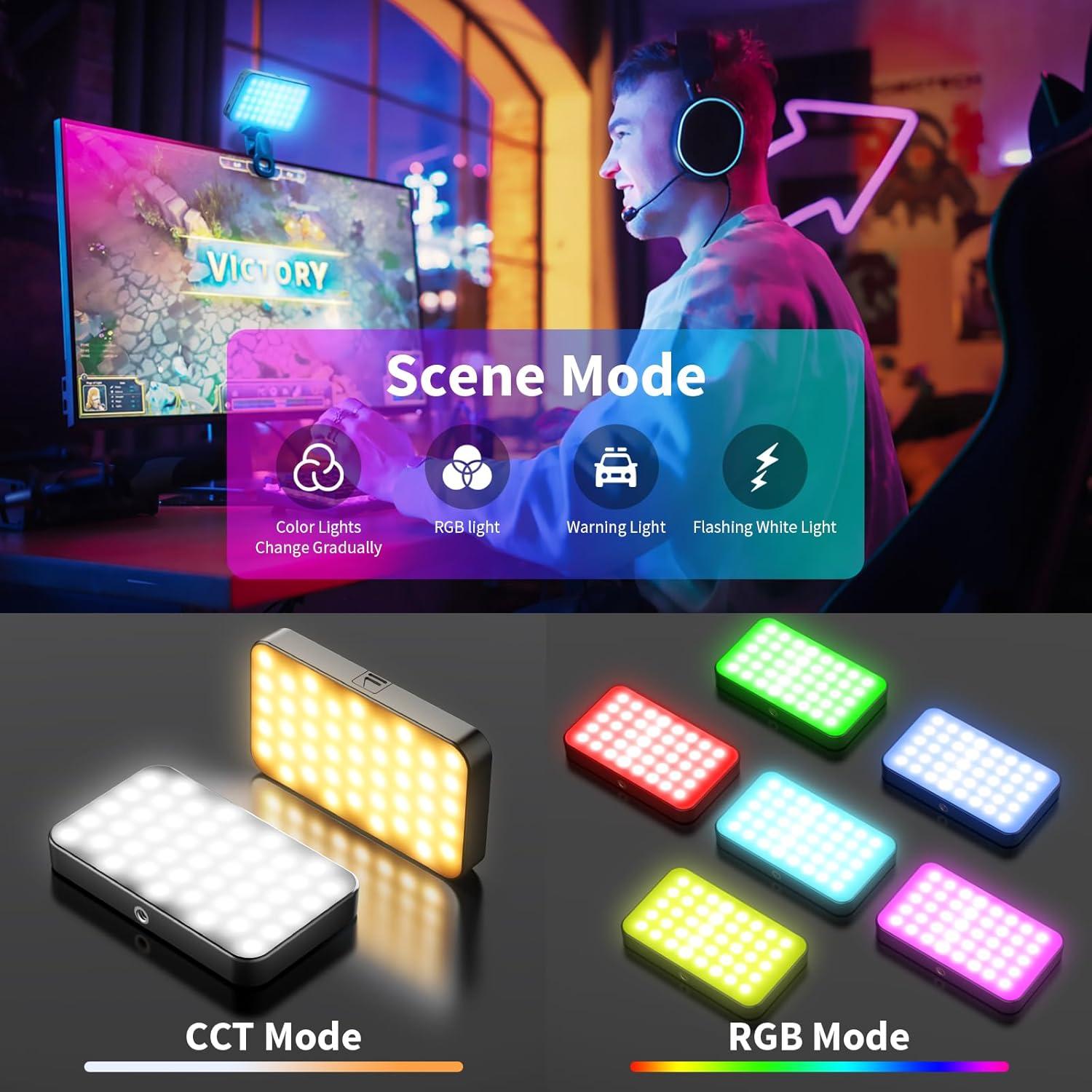 Luz de Video RGB Luxceo V10 LED Portátil Dimmable 3000K-6000K