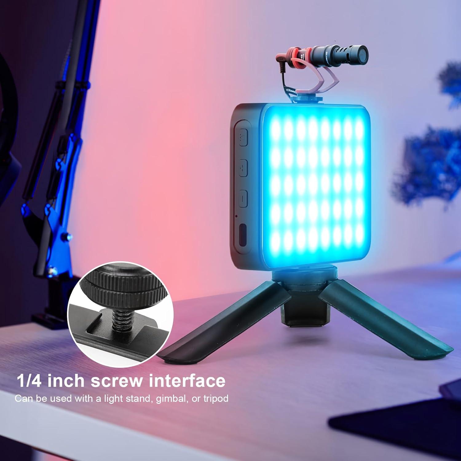 Luz de Video RGB Luxceo V10 LED Portátil Dimmable 3000K-6000K