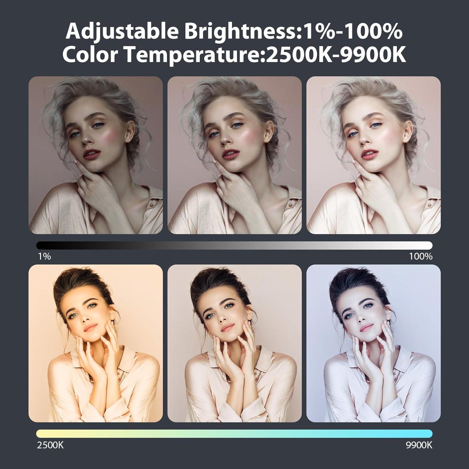 Luz de Video LED Recargable PEZAX 4000mAh Bicolor para DSLR