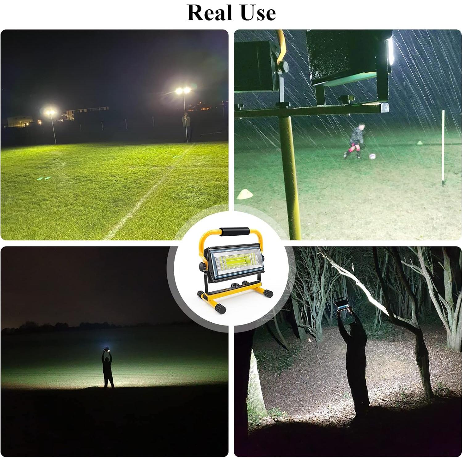 Luz de Trabajo LED Recargable 100W 7000LM IPX5 Portátil