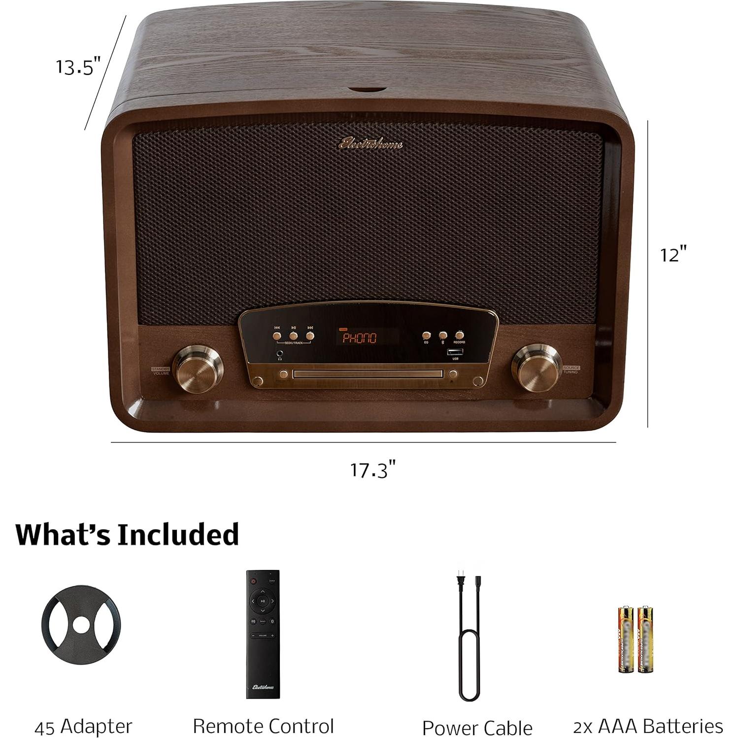 Sistema Estéreo 7-en-1 Electrohome RR75 Vinilo Bluetooth