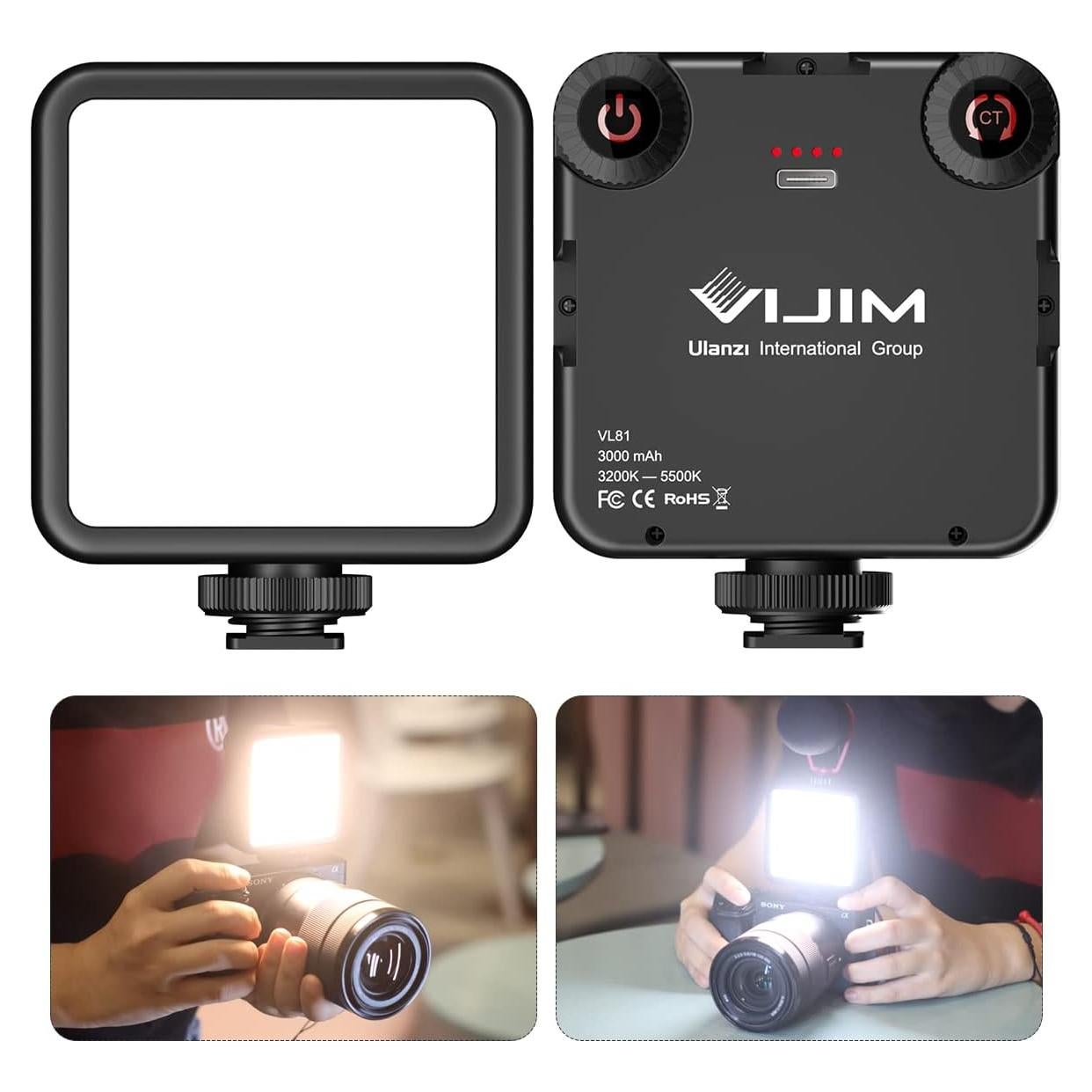 Luz de Video LED Bi-Color ULANZI VL-81 3000mAh con Softbox