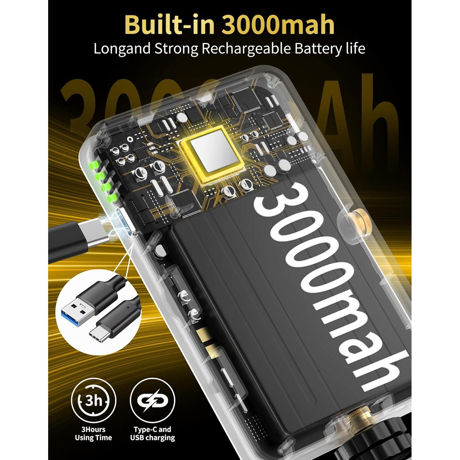 Luz de Selfie Portátil Povodo D10 con 120 LED y Batería 3000mAh