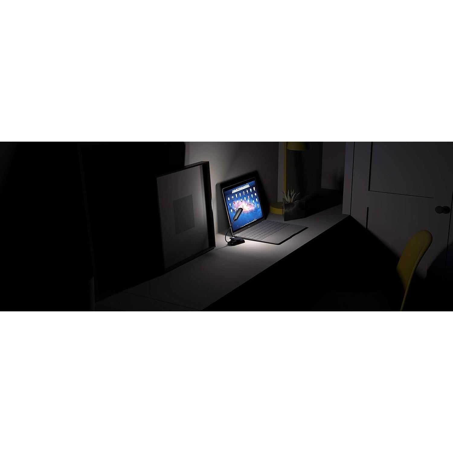 Luz de Libro Recargable USB PERFECTDAY 12 LED 3 Brillos