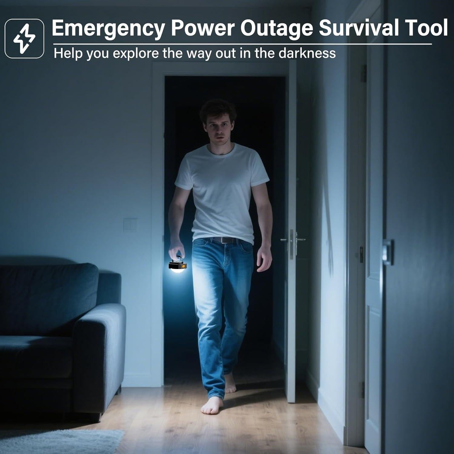 Luces de Camping Recargables FLY2SKY 4 Pcs LED 510 Lúmenes