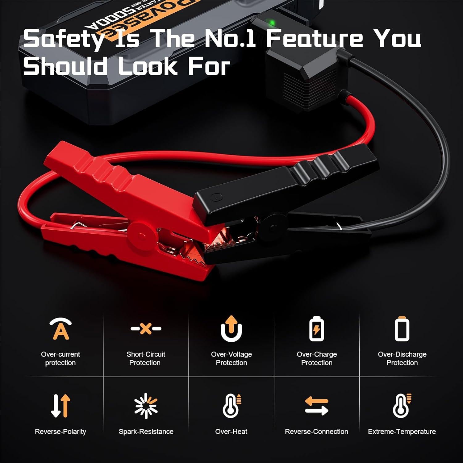 Arrancador de Batería Portátil Povasee A40 5000A 12V