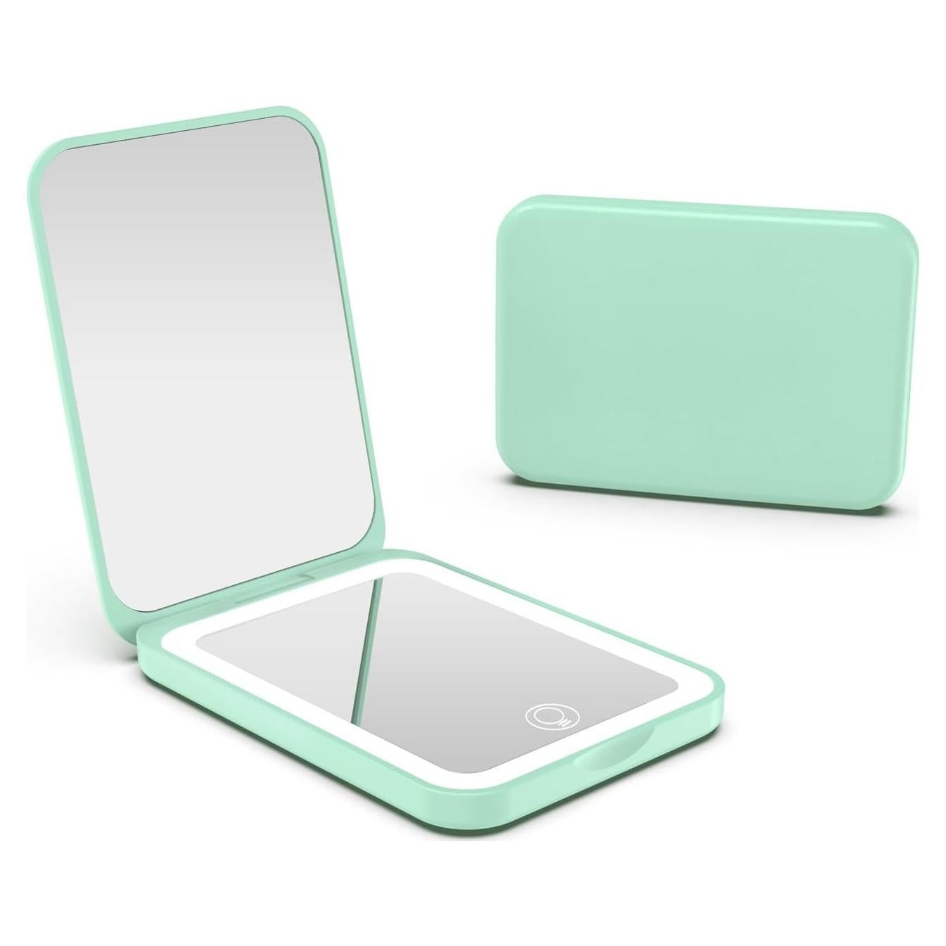 Espejo de bolsillo Kintion MR-L1039C con luz LED y aumento