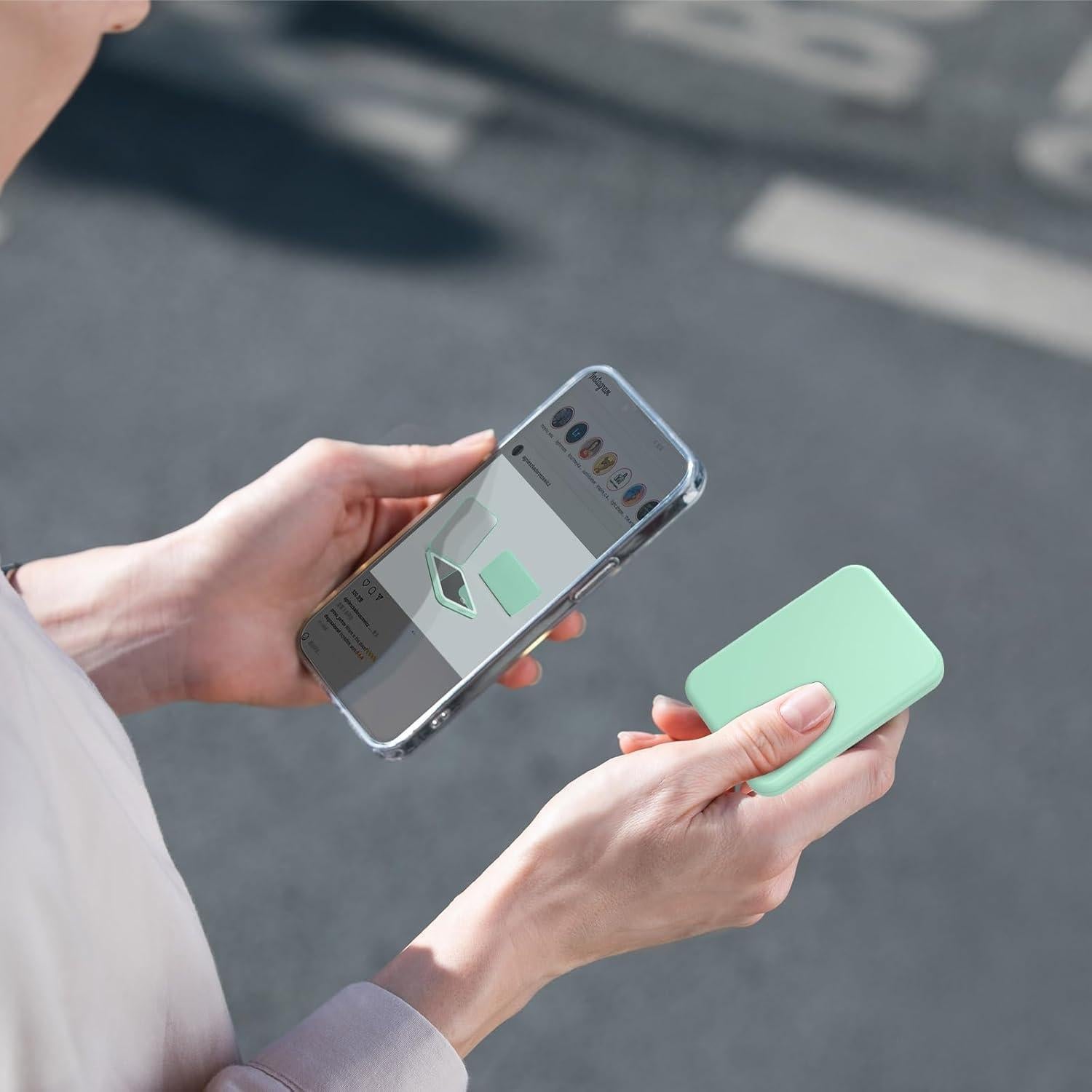 Espejo de bolsillo Kintion MR-L1039C con luz LED y aumento