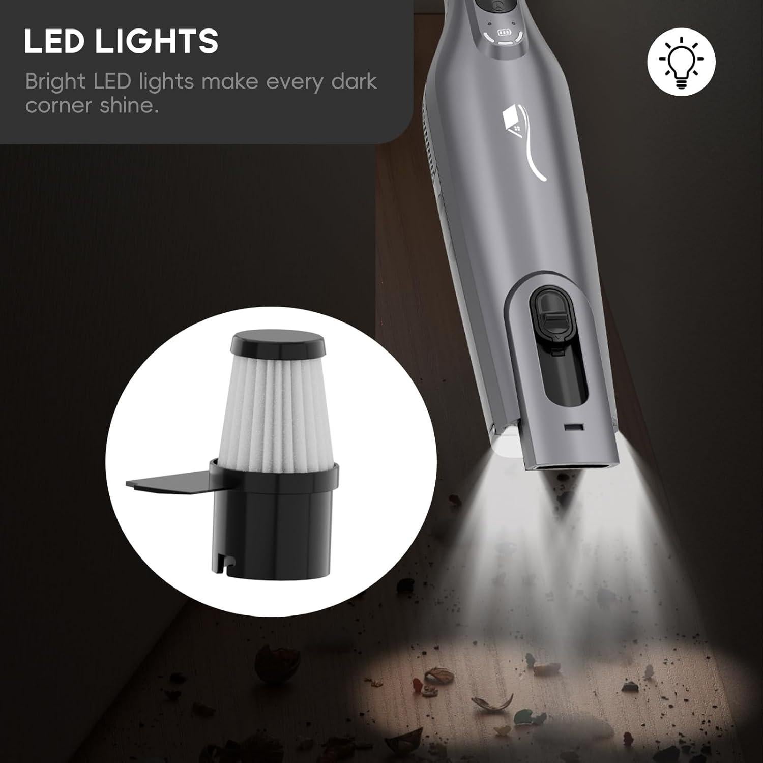 Aspiradora de Mano Inalámbrica AYONTIN HC-06 con Filtro HEPA