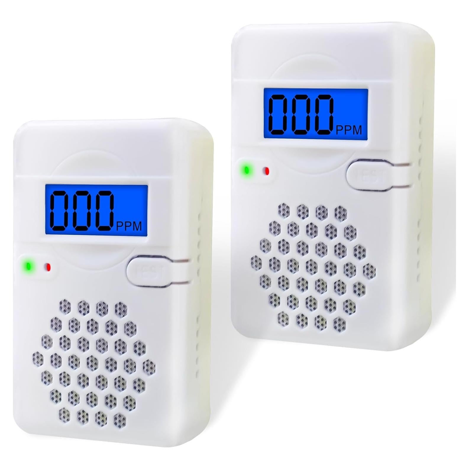 Paquete de 2 Detectores de Monóxido de Carbono USBNOVEL