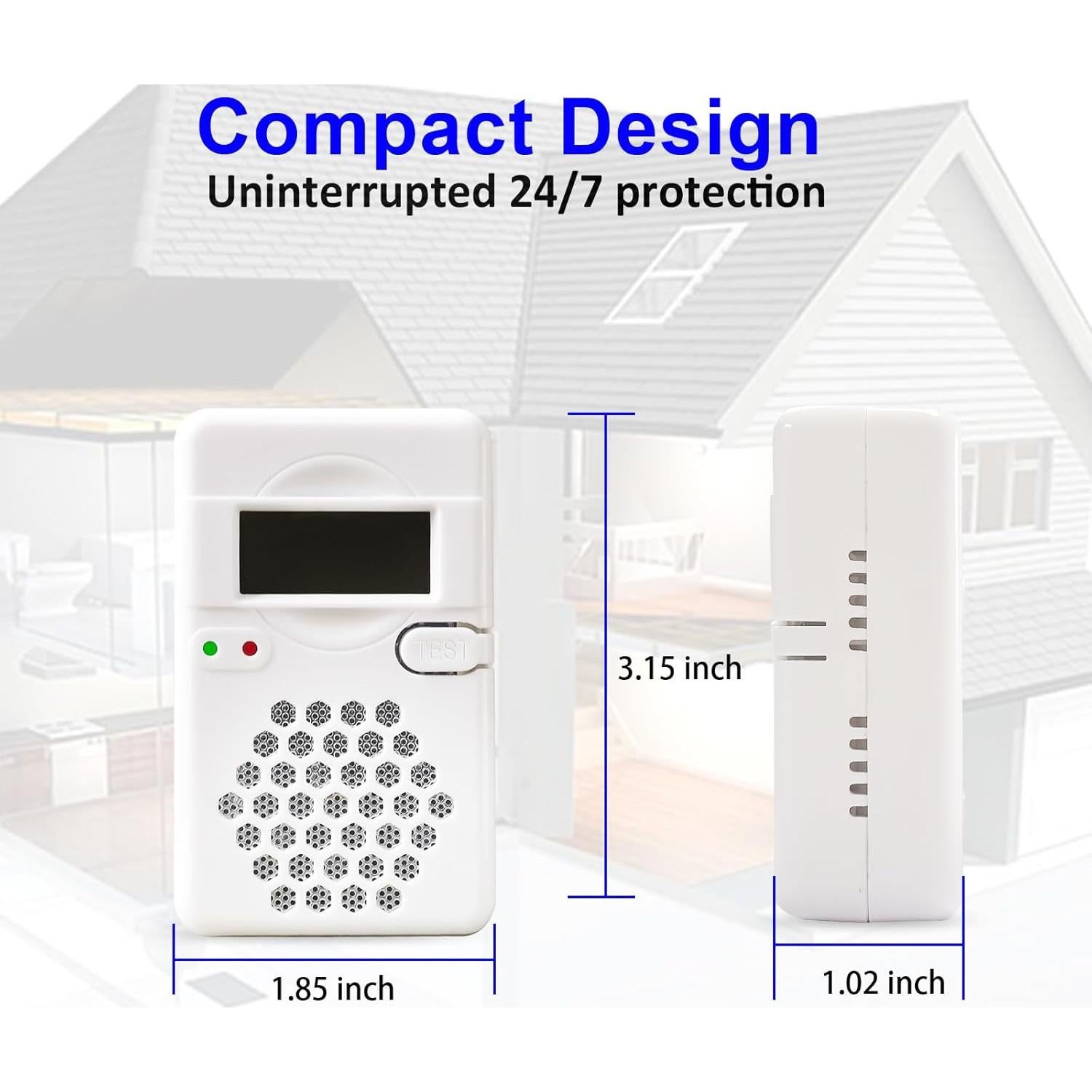 Paquete de 2 Detectores de Monóxido de Carbono USBNOVEL