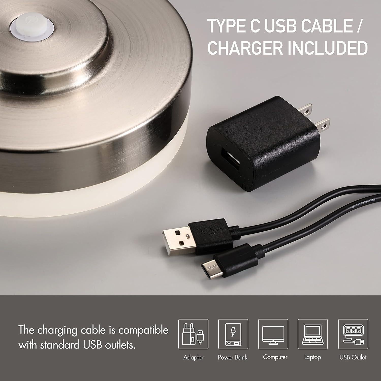 Lámpara LED Portátil O'Bright Thurlow, Batería Recargable, IP44