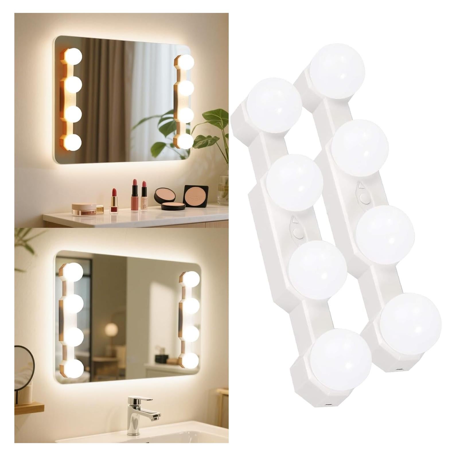 Luces de Maquillaje Inalámbricas Assemer LED 2 Pcs Regulables