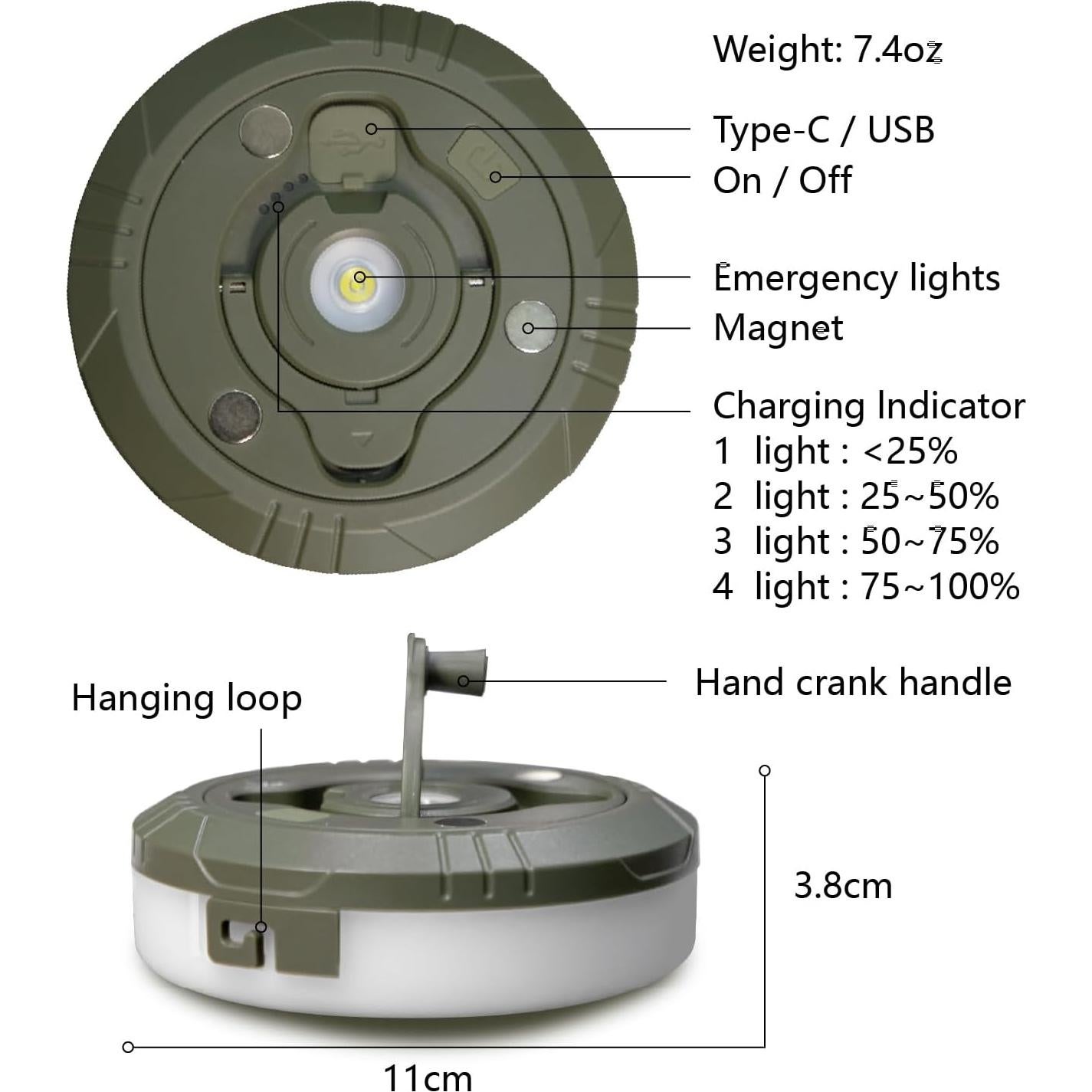 Luces de Camping Hiromeco 2 en 1, 10m, Impermeables, USB