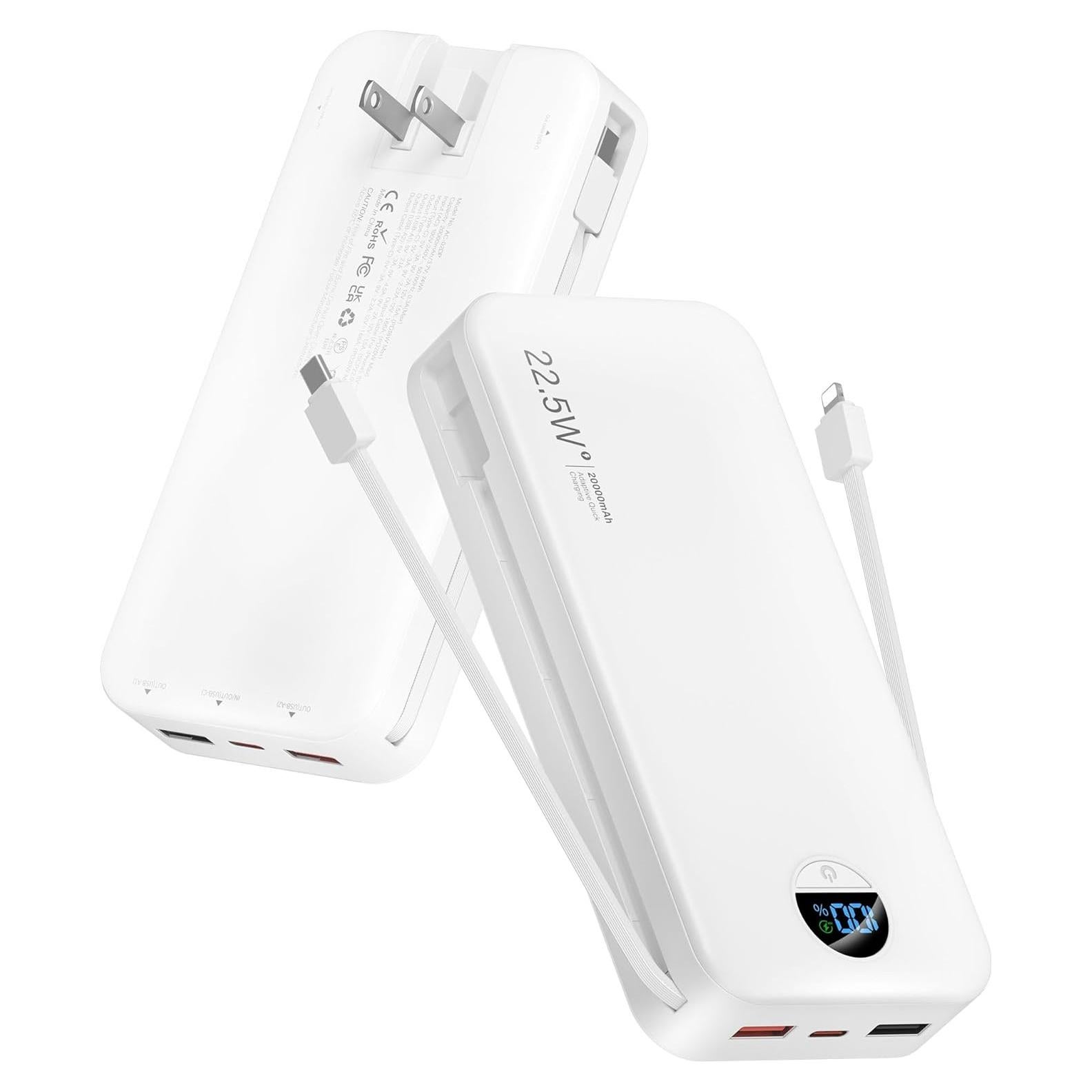 Cargador Portátil 20000mAh CITICR con Enchufe y Carga Rápida