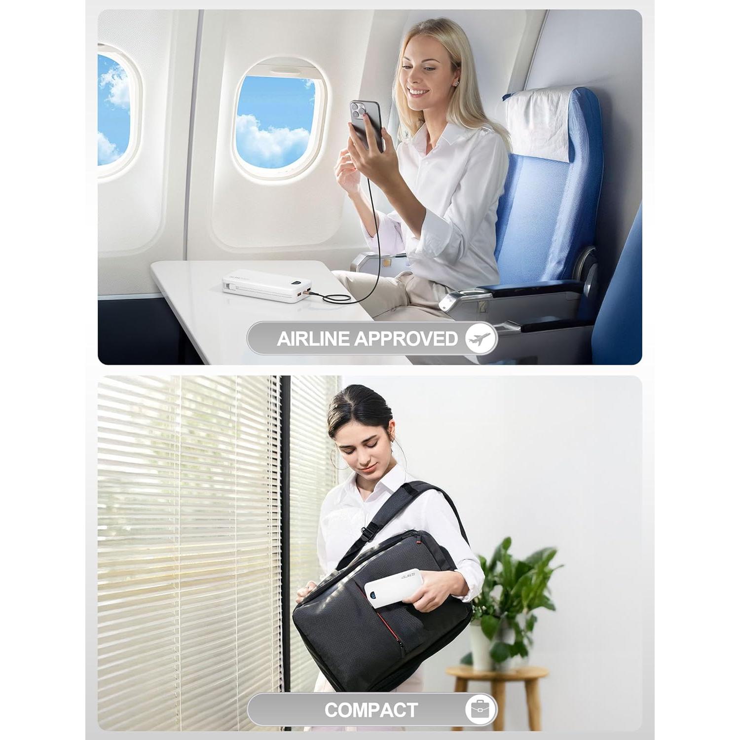 Cargador Portátil 20000mAh CITICR con Enchufe y Carga Rápida