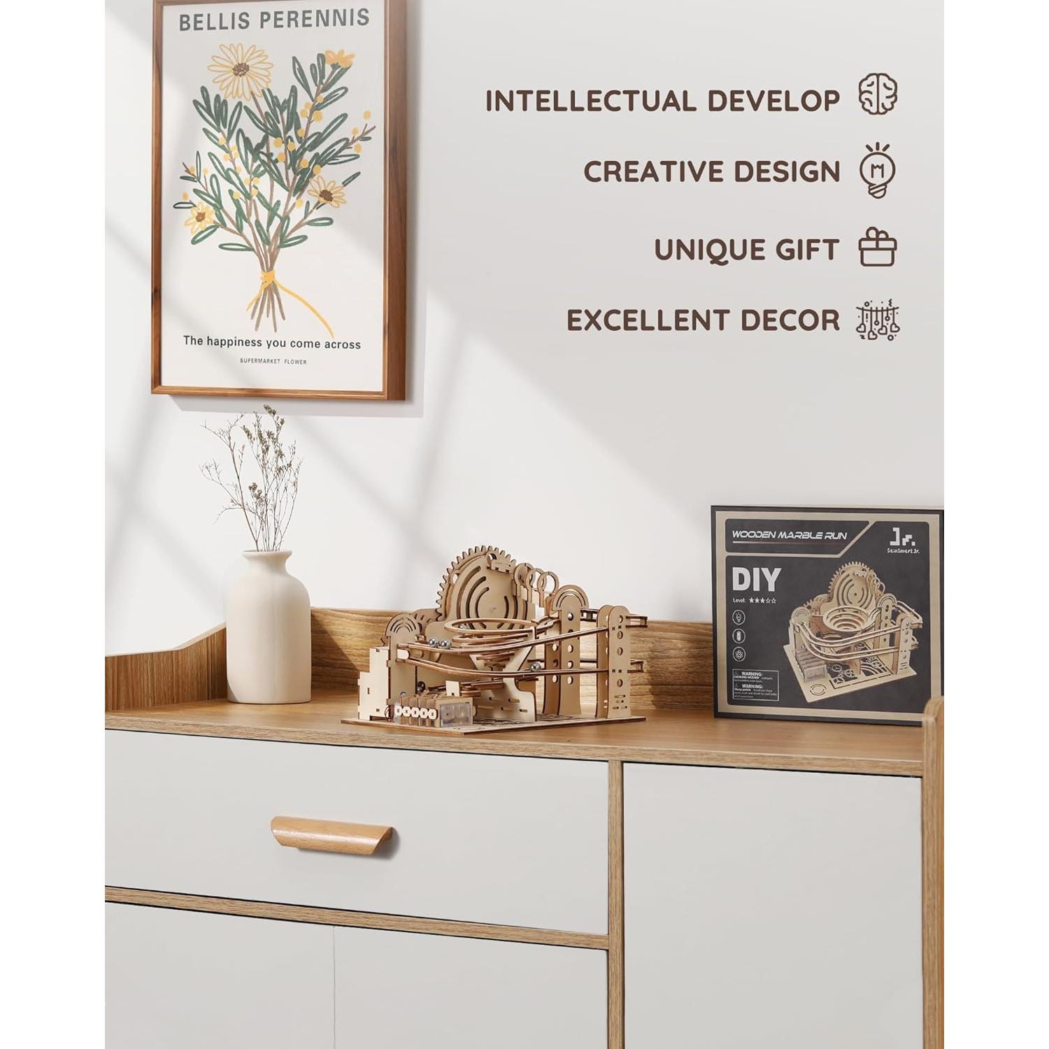 Rompecabezas 3D de Madera SainSmart Jr. Carrera de Canicas