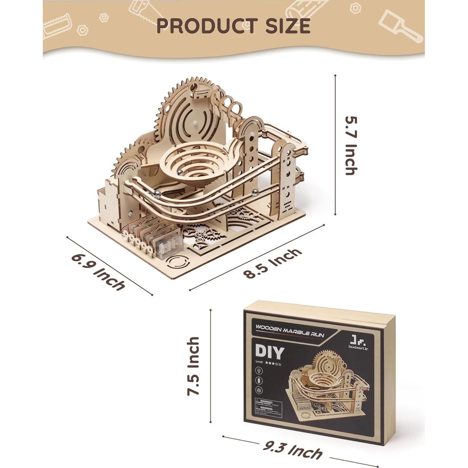 Rompecabezas 3D de Madera SainSmart Jr. Carrera de Canicas