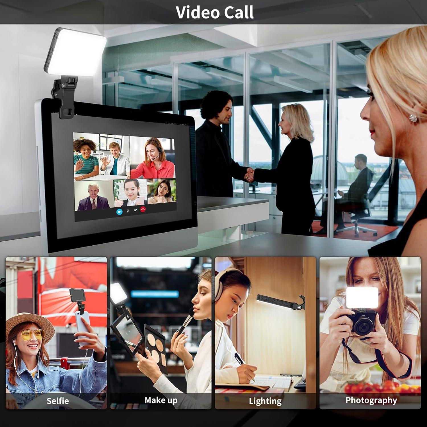 Luz de Selfie Recargable Newmowa Negra 2000mAh 3 Modos