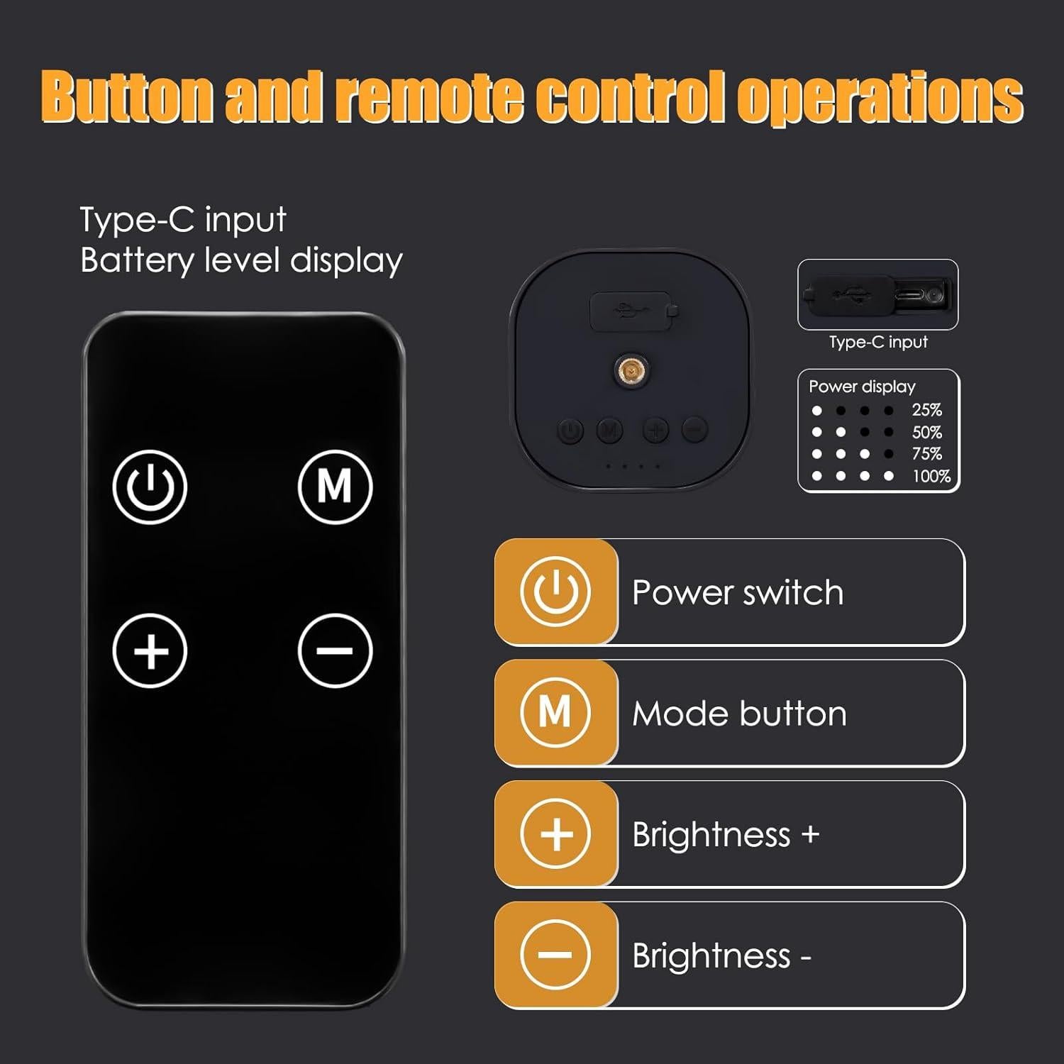 Luz de Trabajo LED Recargable Tomshine 14000mAh 6000LM IPX5