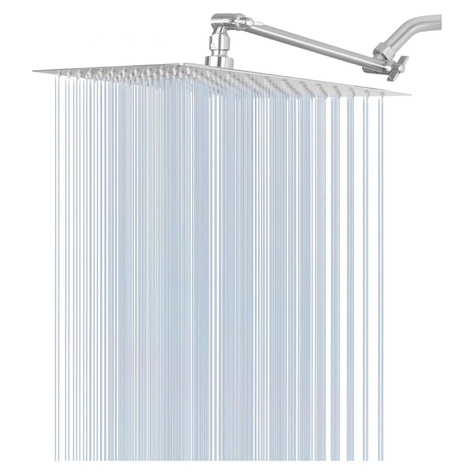 Cabezal de Ducha de Lluvia NearMoon 12" Acero Inoxidable Cromo