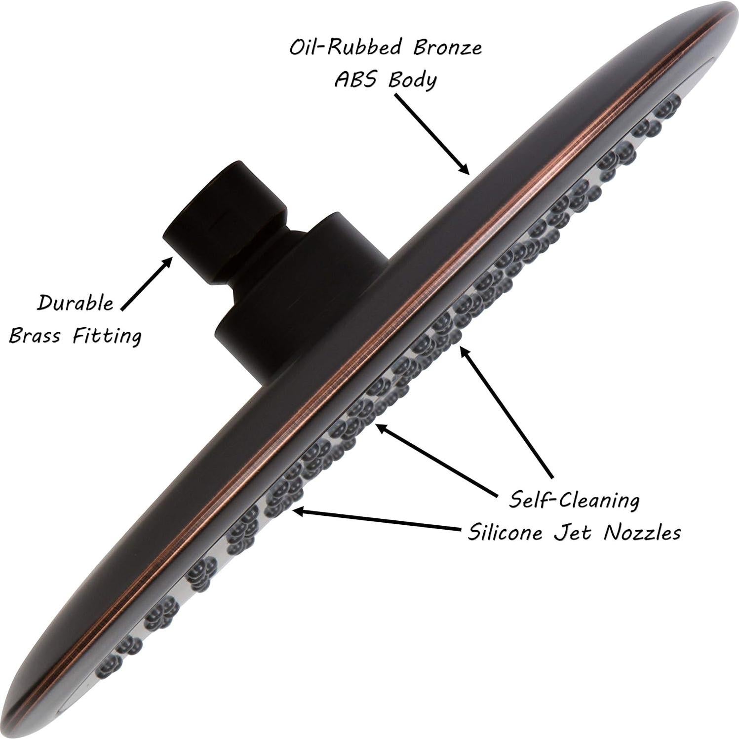 Cabezal de Ducha de Lluvia Aqua Elegante 9" Bronce Aceitado