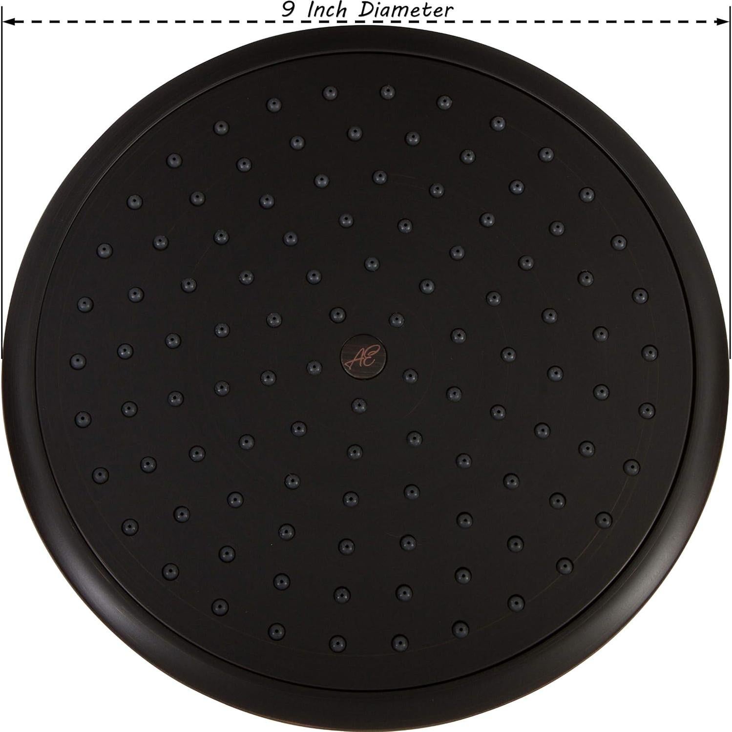 Cabezal de Ducha de Lluvia Aqua Elegante 9" Bronce Aceitado