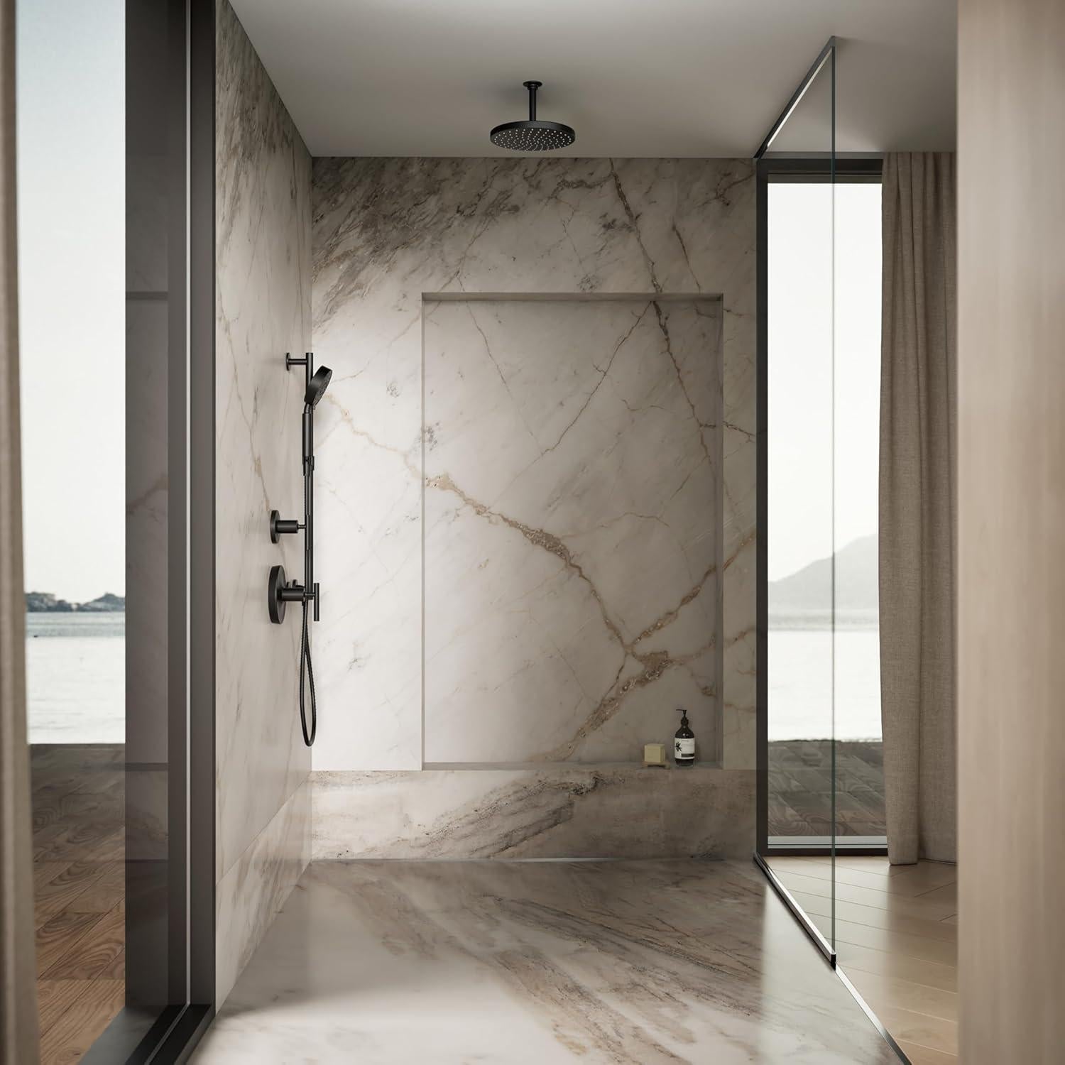 Cabezal de Ducha KOHLER Awaken 10" Negro Mate 1.75 GPM