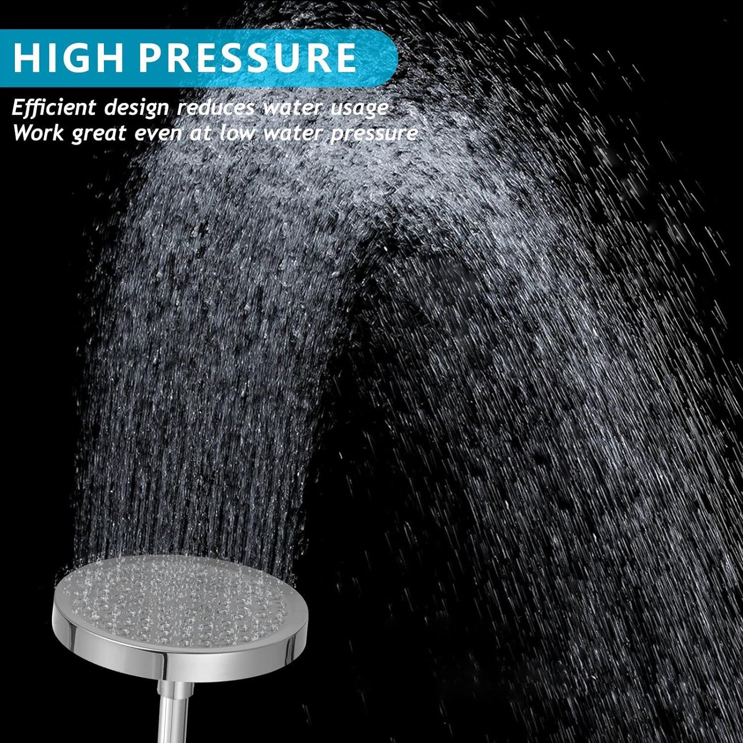 Cabezal de Ducha de Lluvia Nuodan 6" Cromo con Brazo 28cm