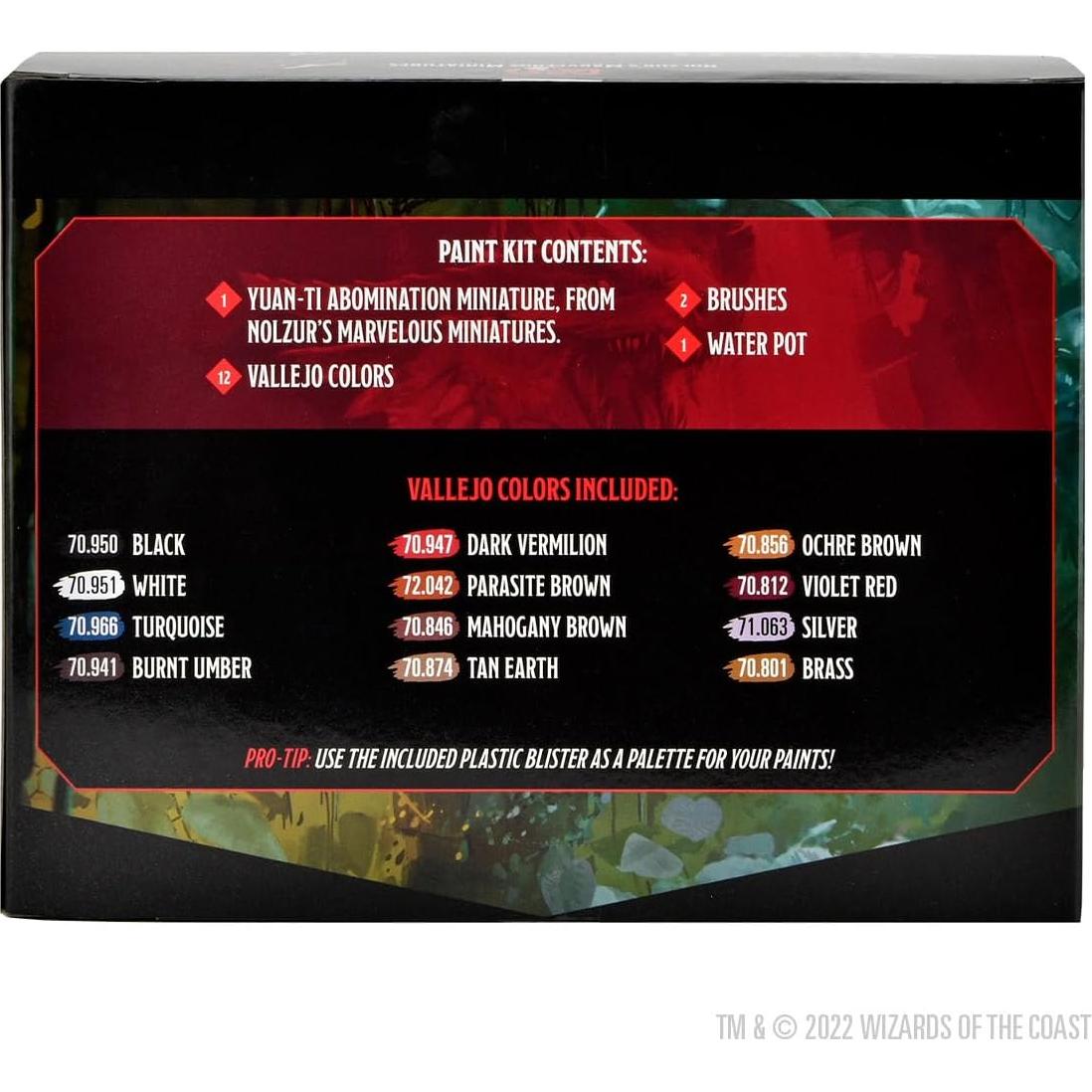Kit de Pintura D&D Abominación Yuan-ti con 12 Pinturas