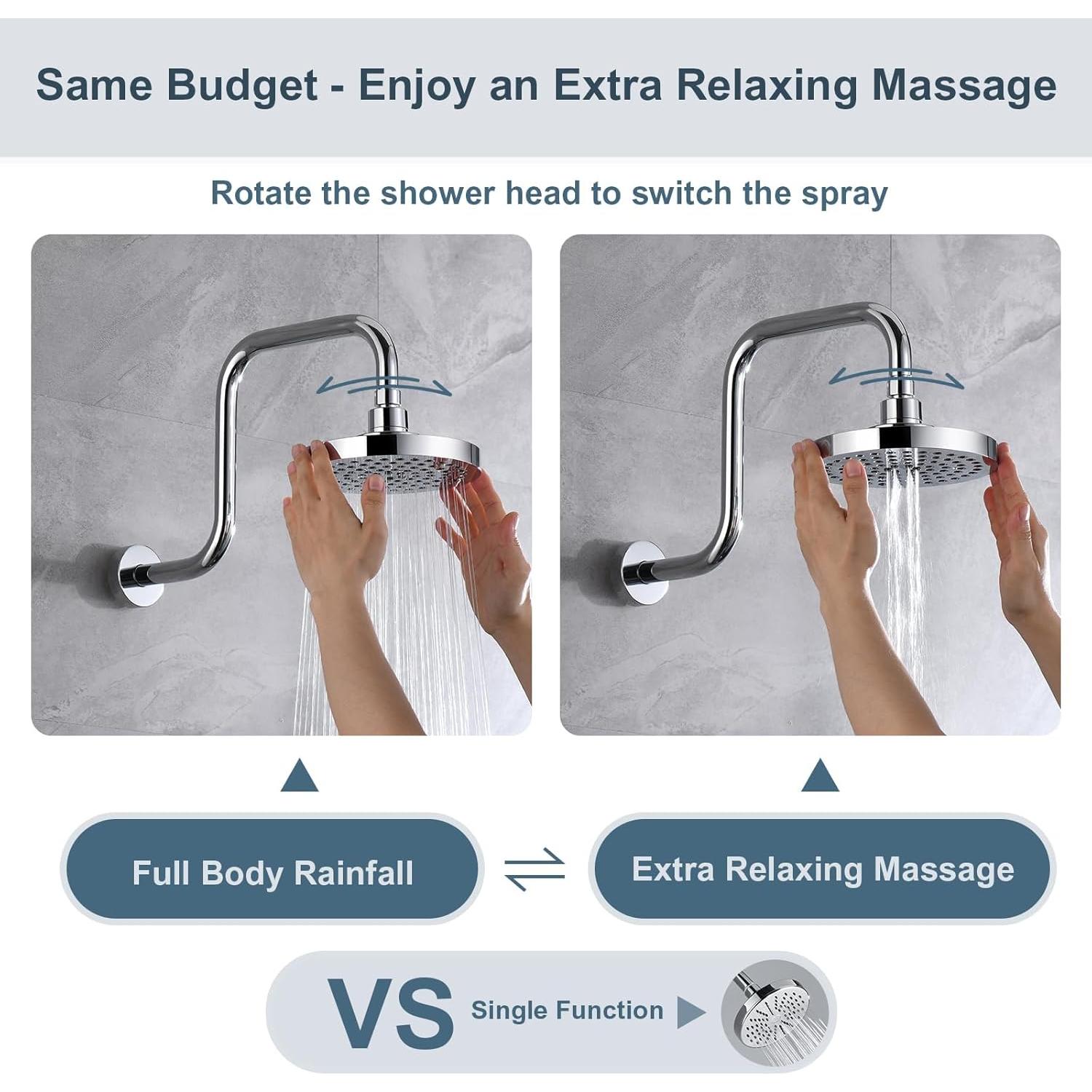 Cabezal de Ducha BRIGHT SHOWERS 6" Alta Presión Cromo